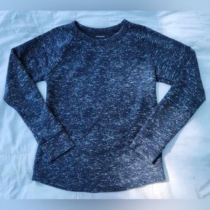 Crew Cuts Heathered Navy Blue Long Sleeve Shirt Size 10-12